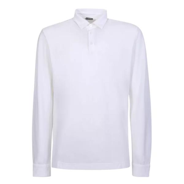 Футболка long-sleeved polo shirt Zanone, белый