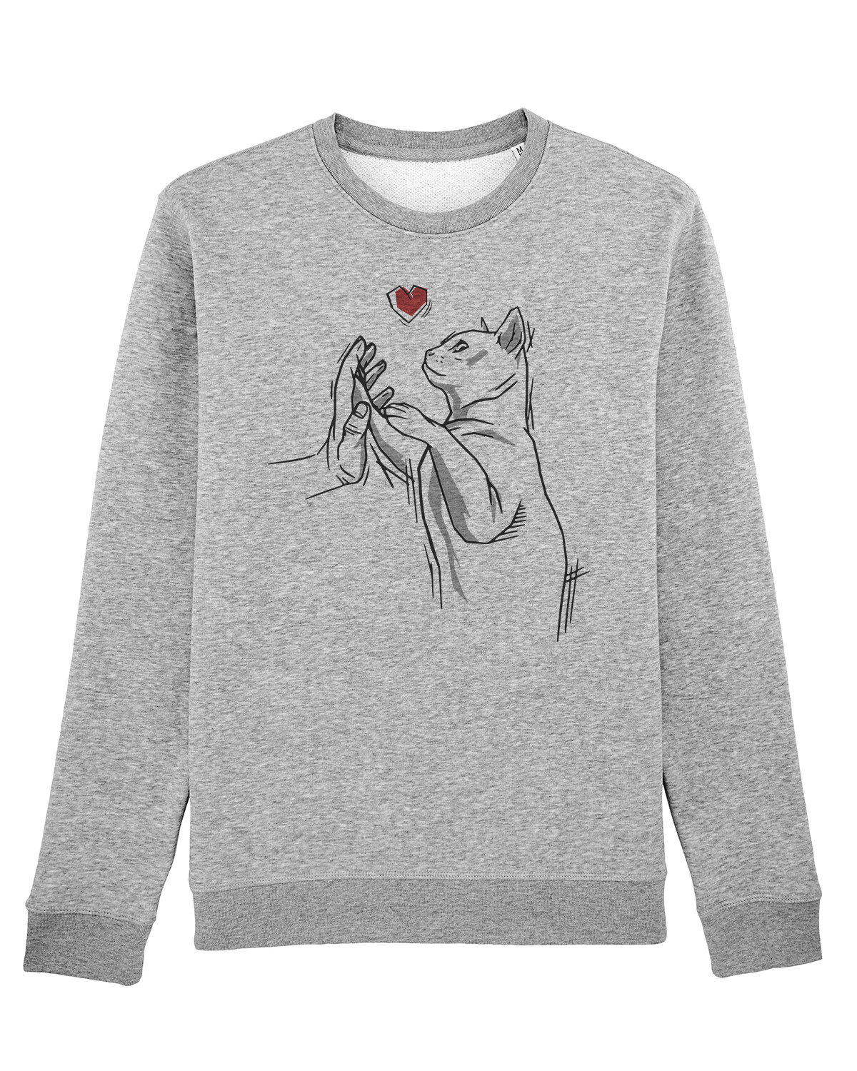 

Толстовка wat Apparel Cat Hand, цвет Grau meliert