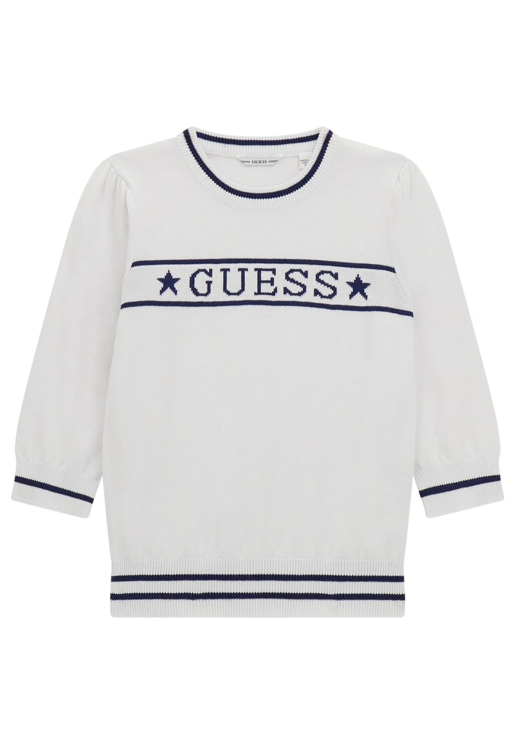 

Вязаный свитер FRONTLOGO Guess, цвет weiß