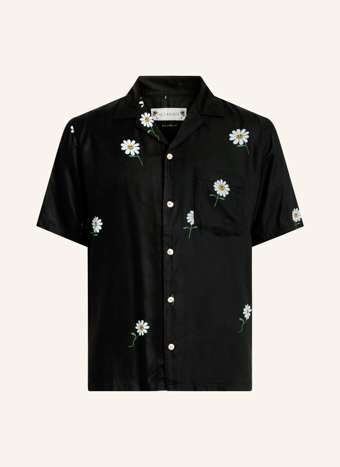 

Курортная рубашка daisical relaxed fit Allsaints, черный