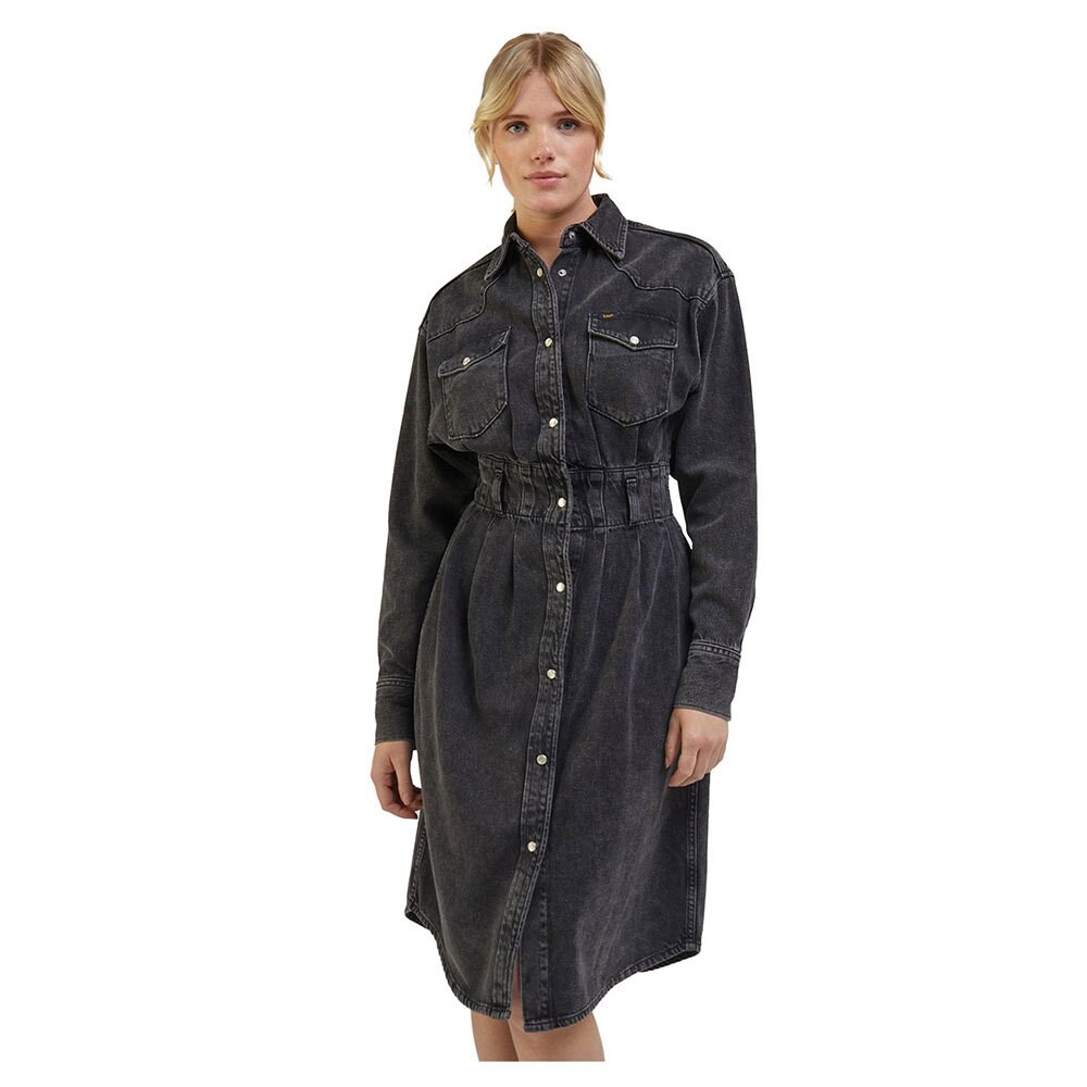 

Платье миди Lee Western Dress Long Sleeve, зеленый