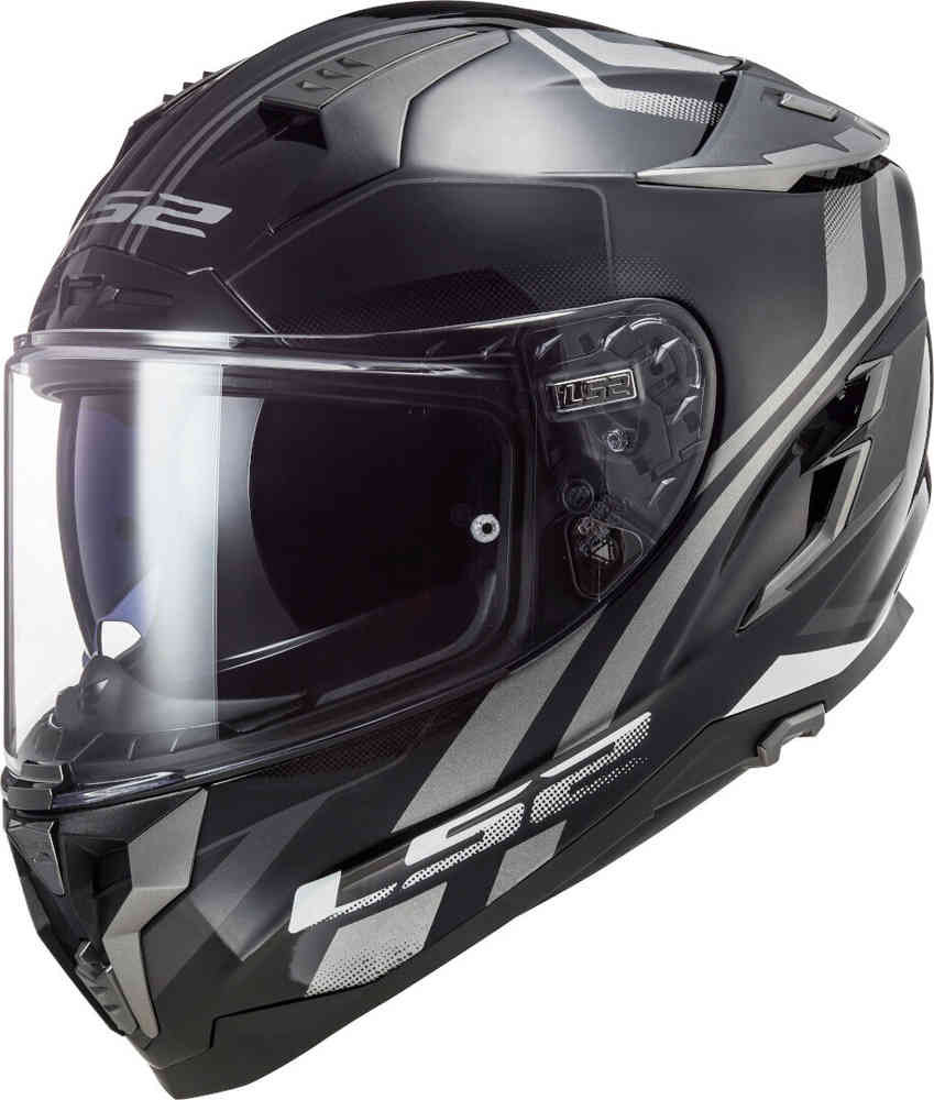 Шлем с пропеллером FF327 Challenger LS2, черный/титан ls2 ff358 полнолицевой мотоциклетный шлем козырек многоцветный опциональный объектив подходит для ls2 ff396 ff392
