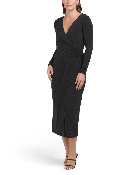 

Платье Tenaya с кристаллами стрейч Halston, черный