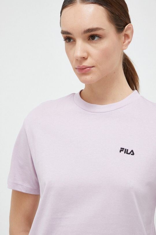 

Хлопковая футболка Fila, розовый