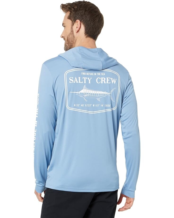 

Рубашка Salty Crew Stealth Hood Sunshirt, цвет Marine Blue