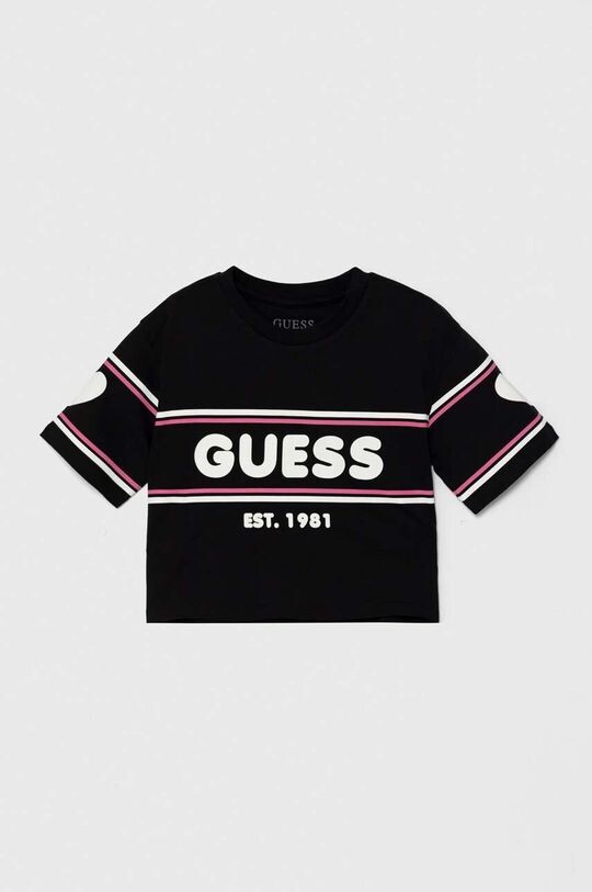 

Хлопковая футболка Guess, черный
