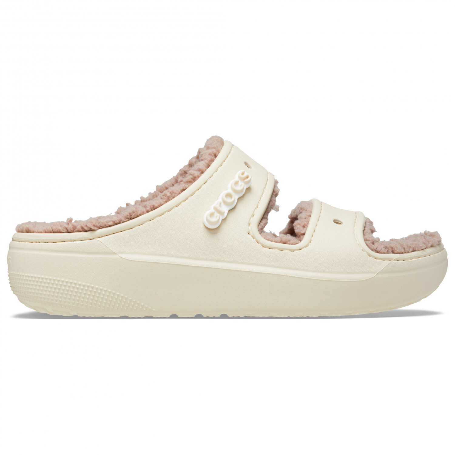 

Домашние тапочки Crocs Classic Cozzzy Sandal, цвет Bone/Mushroom