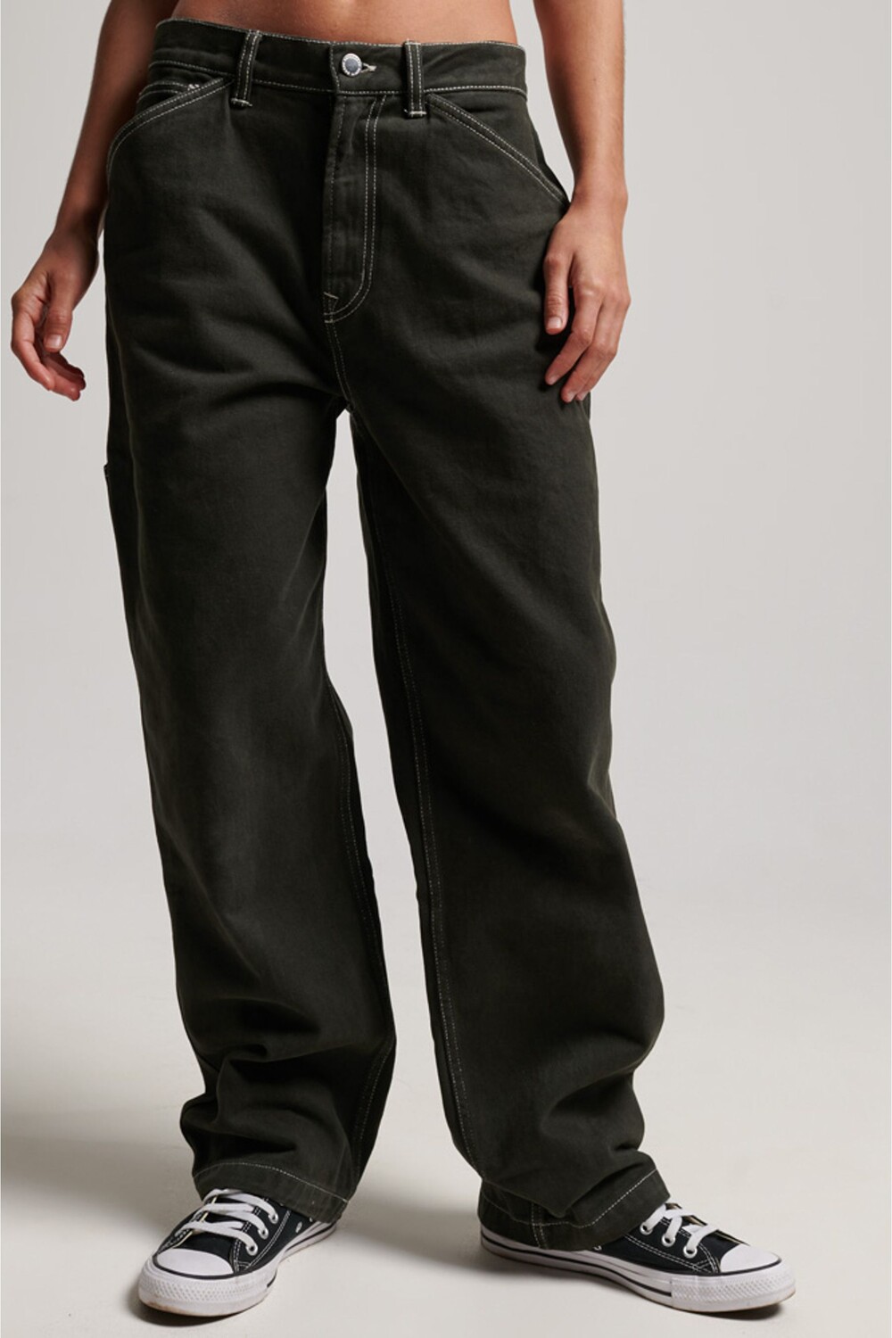 

Джинсы Carpenter с контрастной отделкой Superdry, зеленый