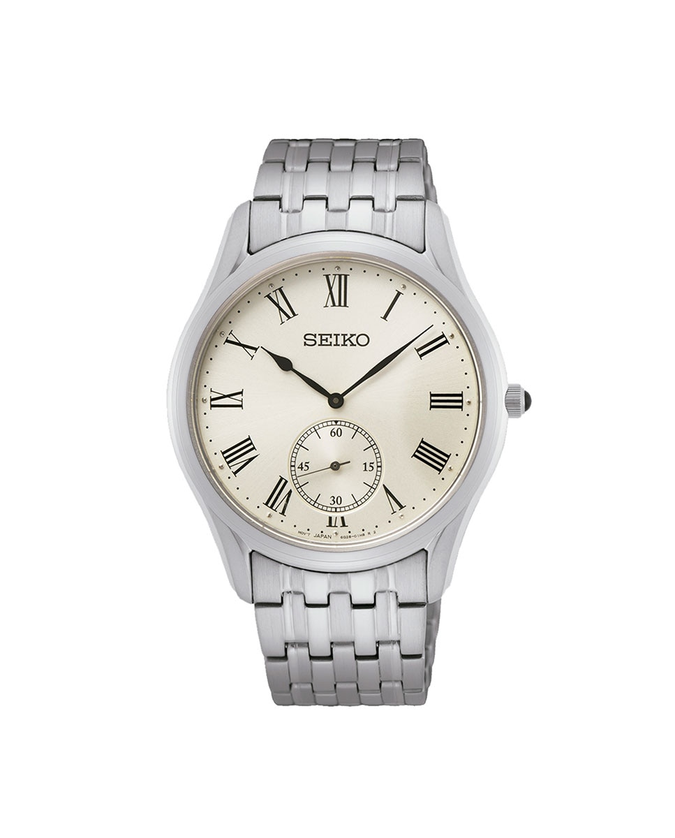 Мужские часы Neo classic SRK047P1 со стальным и серебряным ремешком Seiko, серебро часы наручные seiko srk047p1