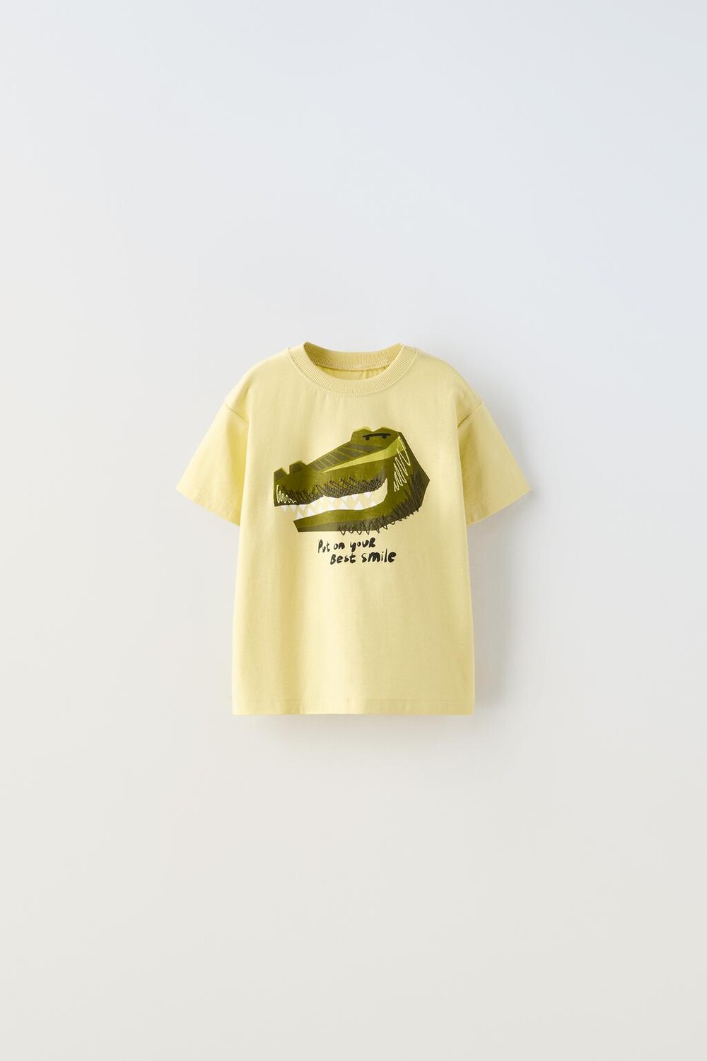 

Футболка с животным принтом ZARA, желтый