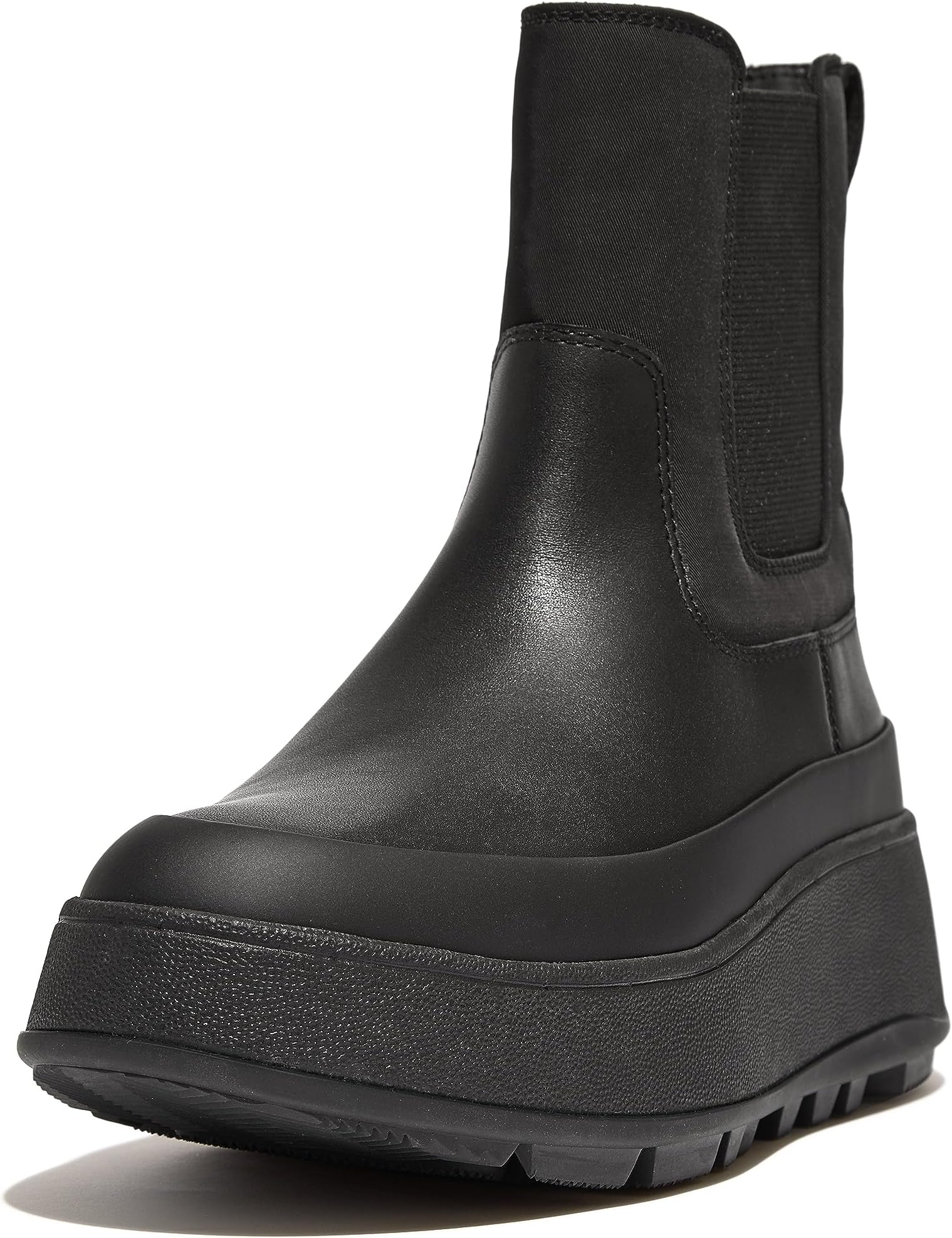 Ботинки Челси F-Mode Water-Resistant Flatform Chelsea Boots FitFlop, цвет All Black цена и фото