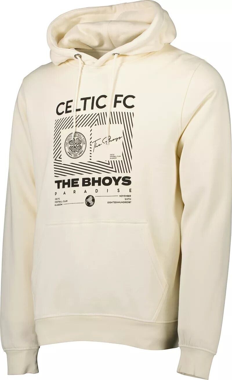 

Белый пуловер с капюшоном и рисунком Sport Design Sweden Celtic FC 2-Hit