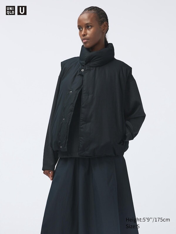 

Непростеганный жилет puffertech Uniqlo, черный