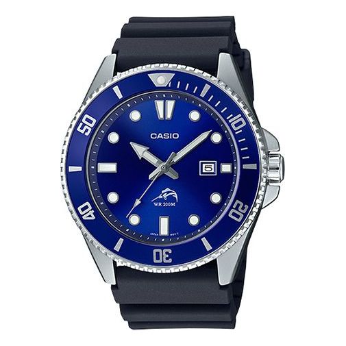 Часы CASIO Quartz Waterproof Sports Mens Blue Analog, синий цена и фото