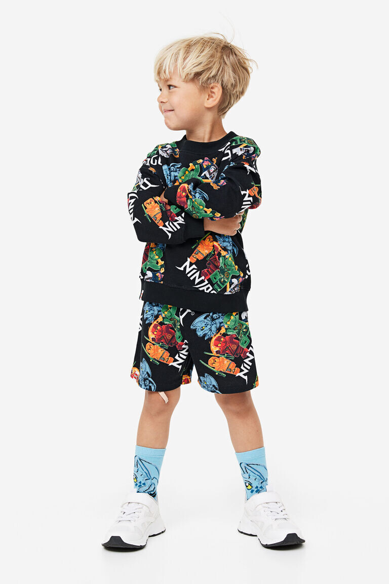 

Шорты без застежки с принтом H&M, черный