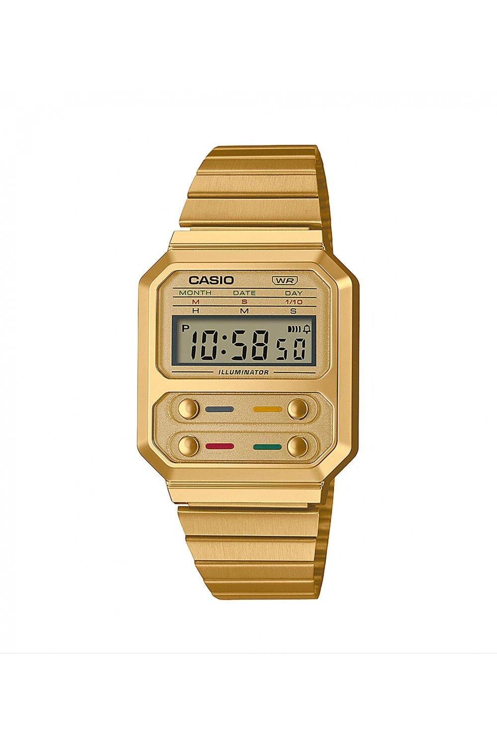 

Классические цифровые часы из нержавеющей стали - A100Weg-9Aef Casio, черный