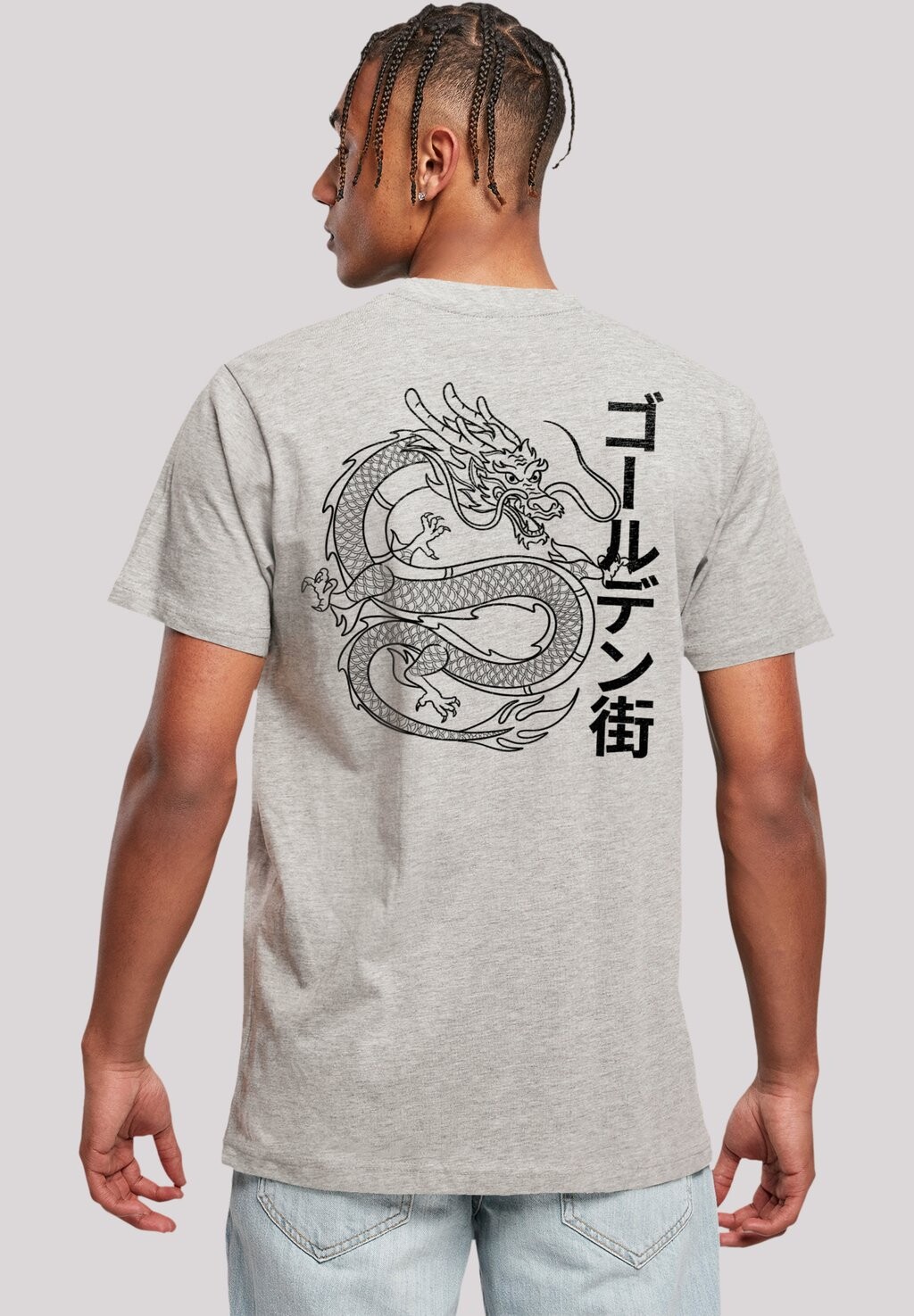 

Футболка с принтом DRACHE GOLDEN GAI F4NT4STIC, цвет heather grey