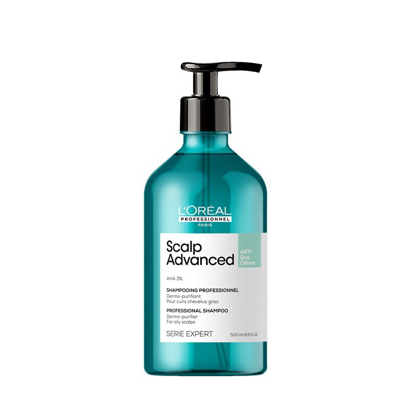 Шампунь для жирной кожи головы L'Oréal Professionnel Scalp Advanced, 500 мл шампунь для жирной кожи головы s3 1000 мл napura s3 cleans shampoo 1000 мл