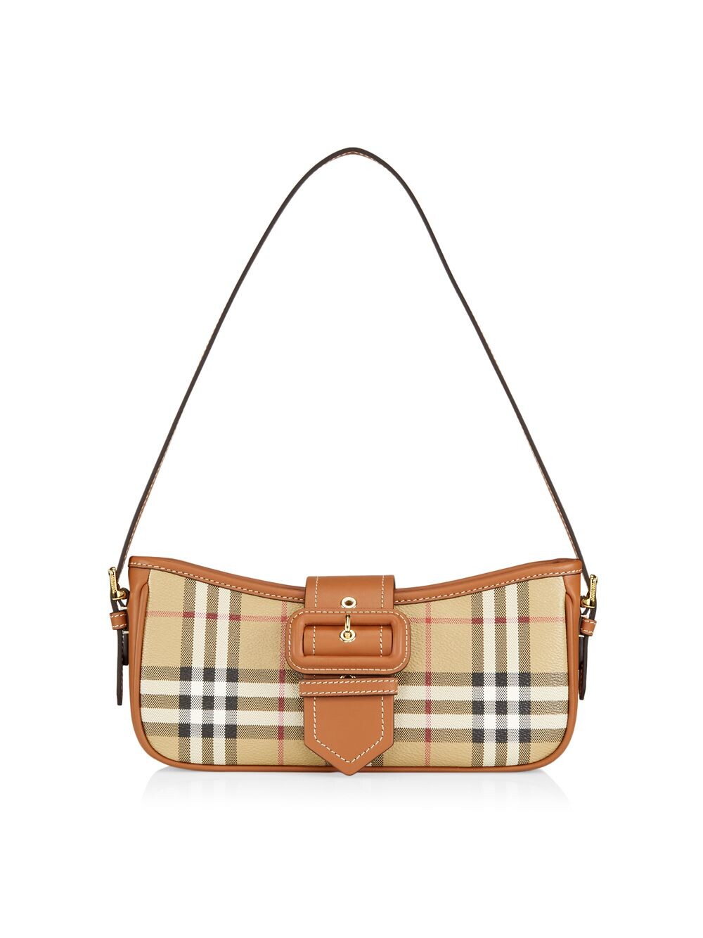 

Сумка через плечо из парусины с покрытием в клетку Burberry, коричневый