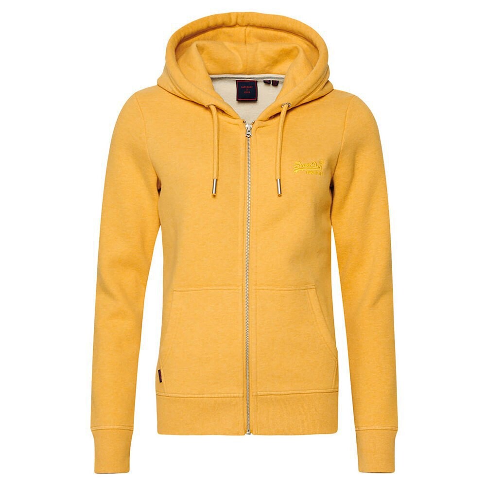 Толстовка Superdry Vintage Logo Emb Hood Full Zip, желтый