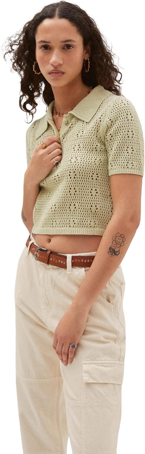 

Меркадон Свитер MANGO, цвет Pastel Green