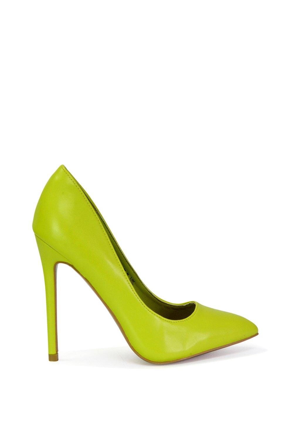 Эффектные туфли-лодочки на высоком каблуке-шпильке с острым носком 'Lu Lu' XY London, зеленый эффектные туфли лодочки на высоком каблуке шпильке с острым носком lu lu xy london желтый