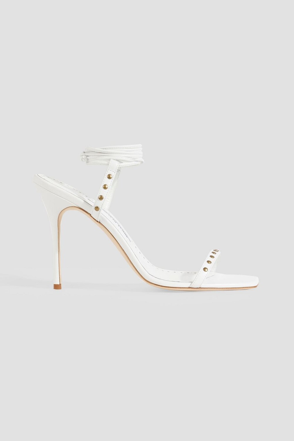 

Кожаные сандалии Morata 105 с шипами MANOLO BLAHNIK, белый