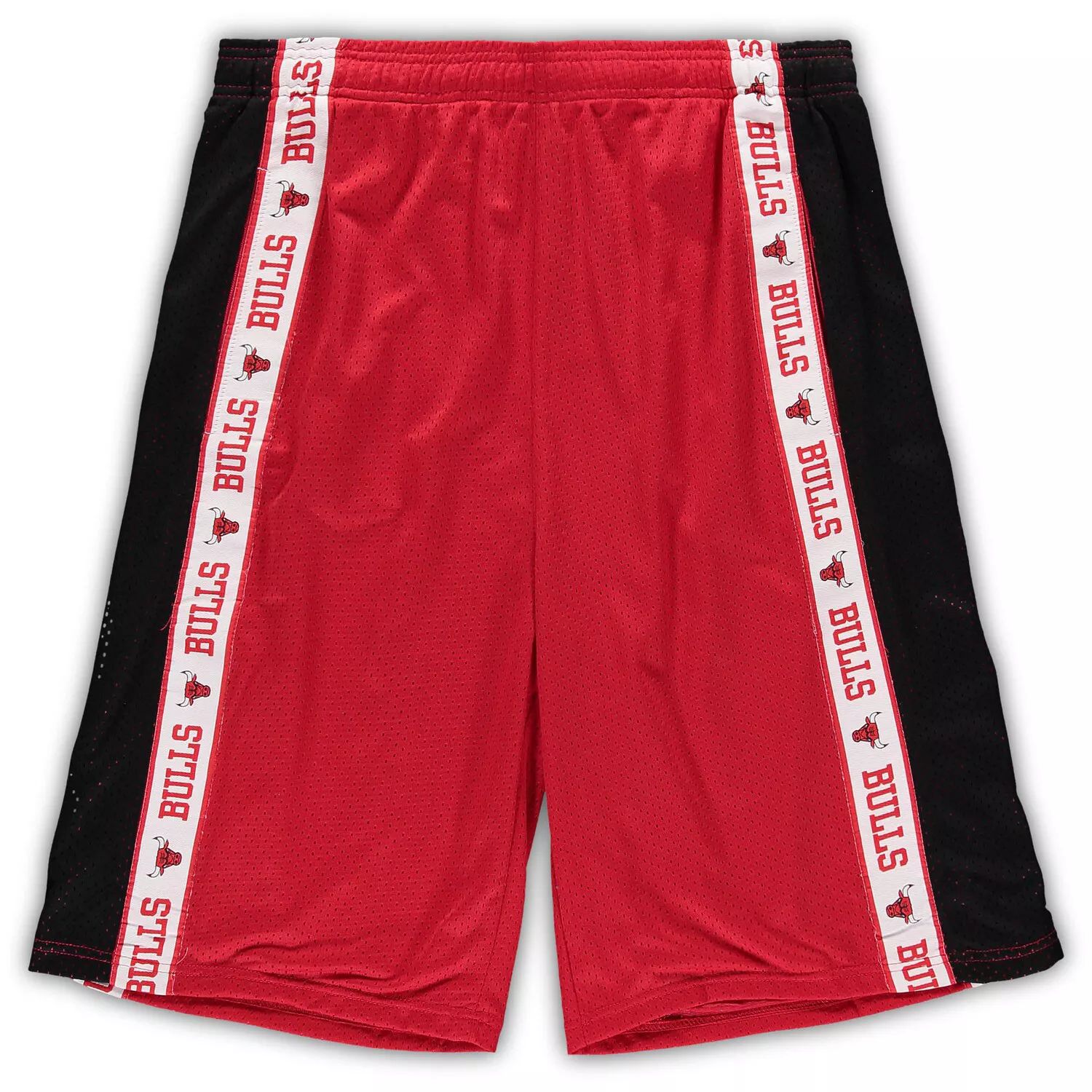 Мужские фирменные красные/черные шорты из сетки Chicago Bulls Big & Tall Tape Fanatics