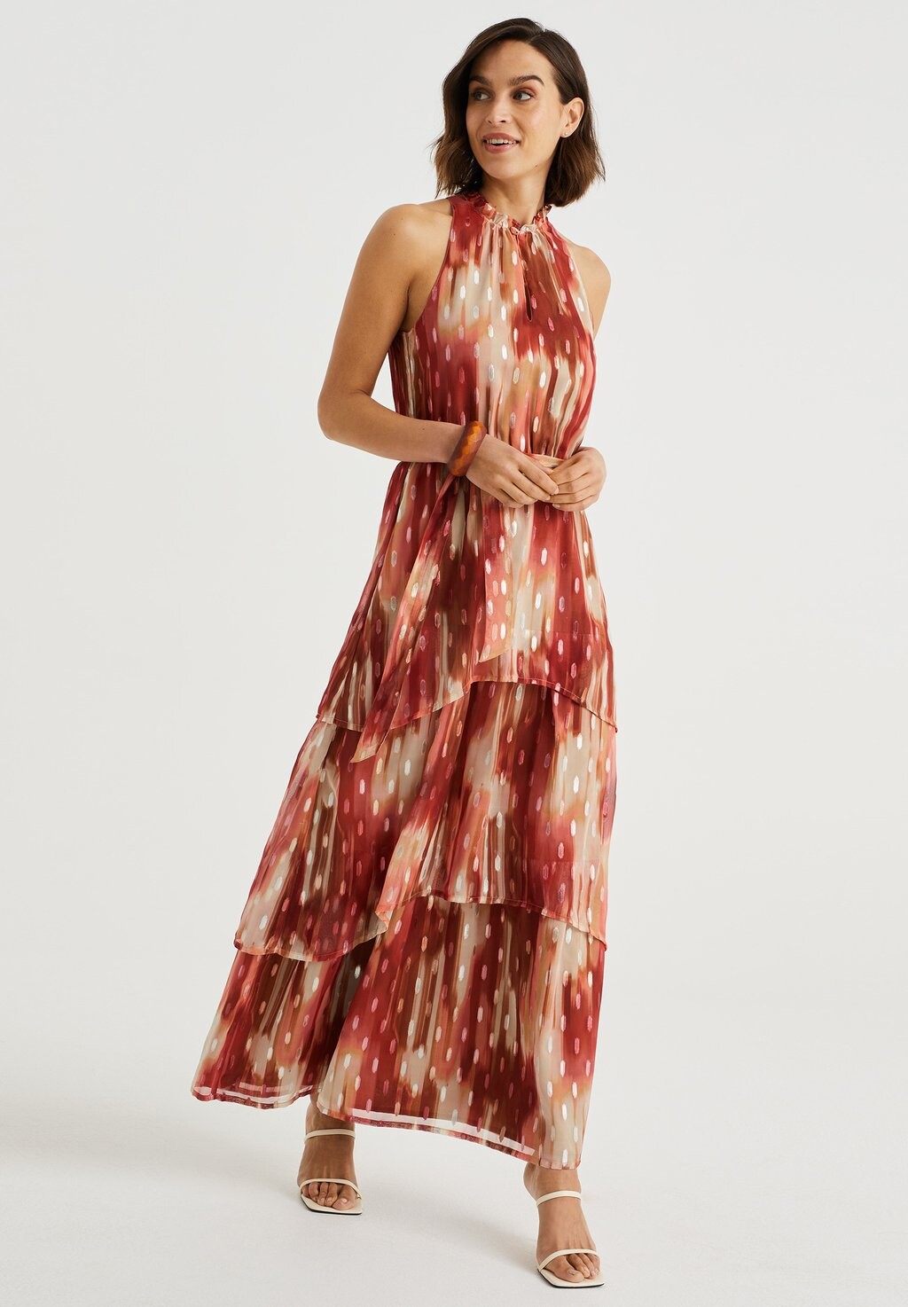 

Длинное платье WE Fashion, коричневый
