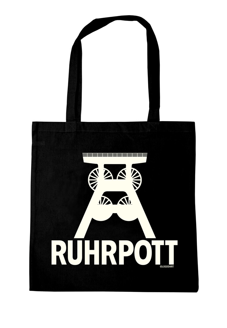 

Сумка через плечо Logoshirt Stoffbeutel Ruhrpott Logo, черный