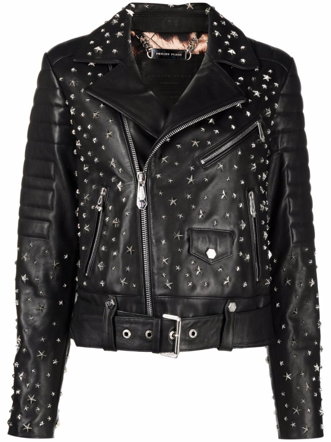 

Philipp Plein байкерская куртка с заклепками, черный