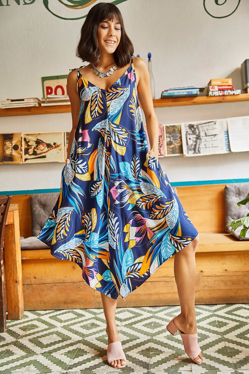

Комбинезон - Темно-синий - Oversize Olalook