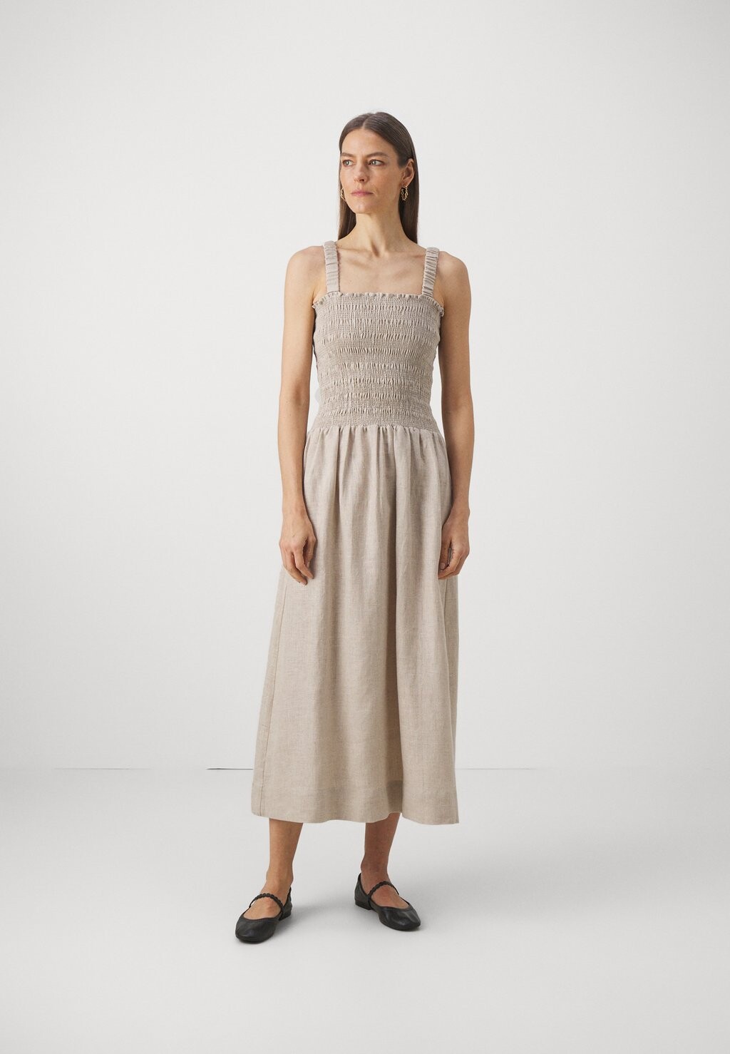 

Платье повседневное MESSINA MIDI DRESS Faithfull the brand, земля