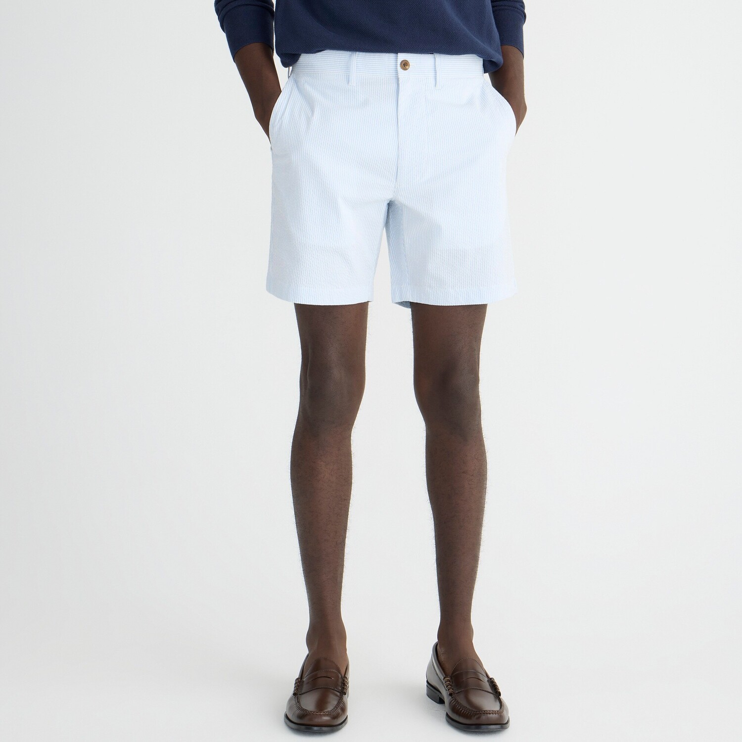 

7" стрейч сирсакер шорты J.Crew, белый