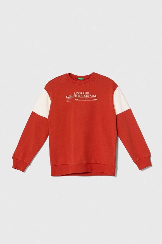 

United Colors of Benetton Детская хлопковая толстовка, красный