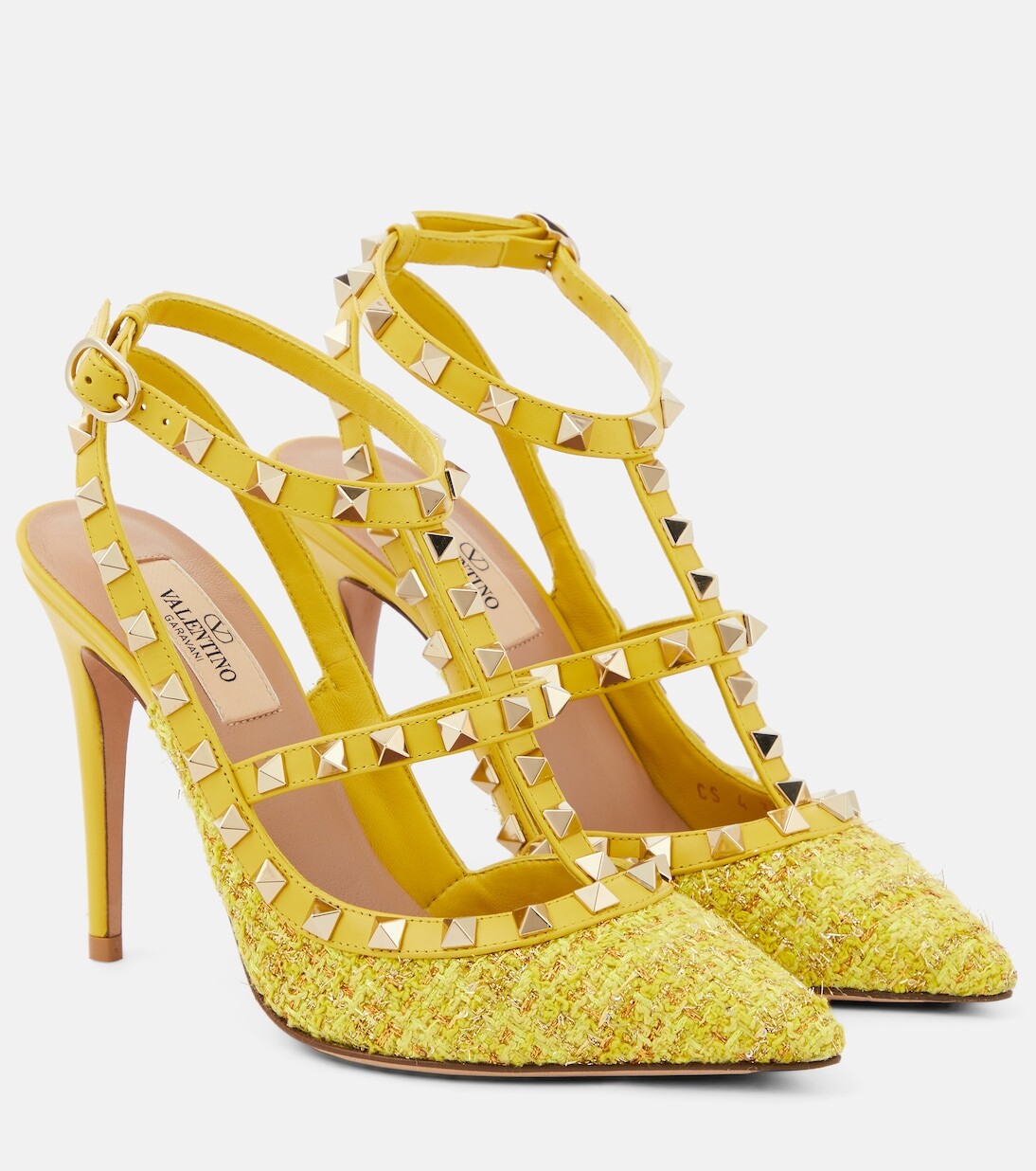 

Туфли rockstud букле Valentino Garavani, желтый