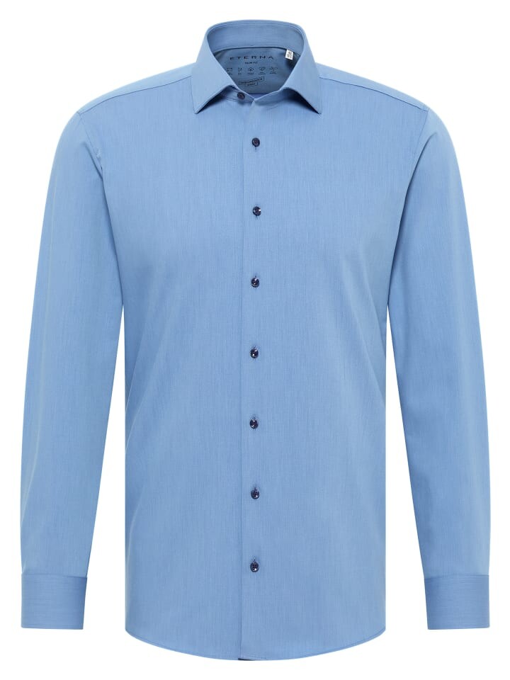 

Рубашка Eterna SLIM FIT, цвет denim