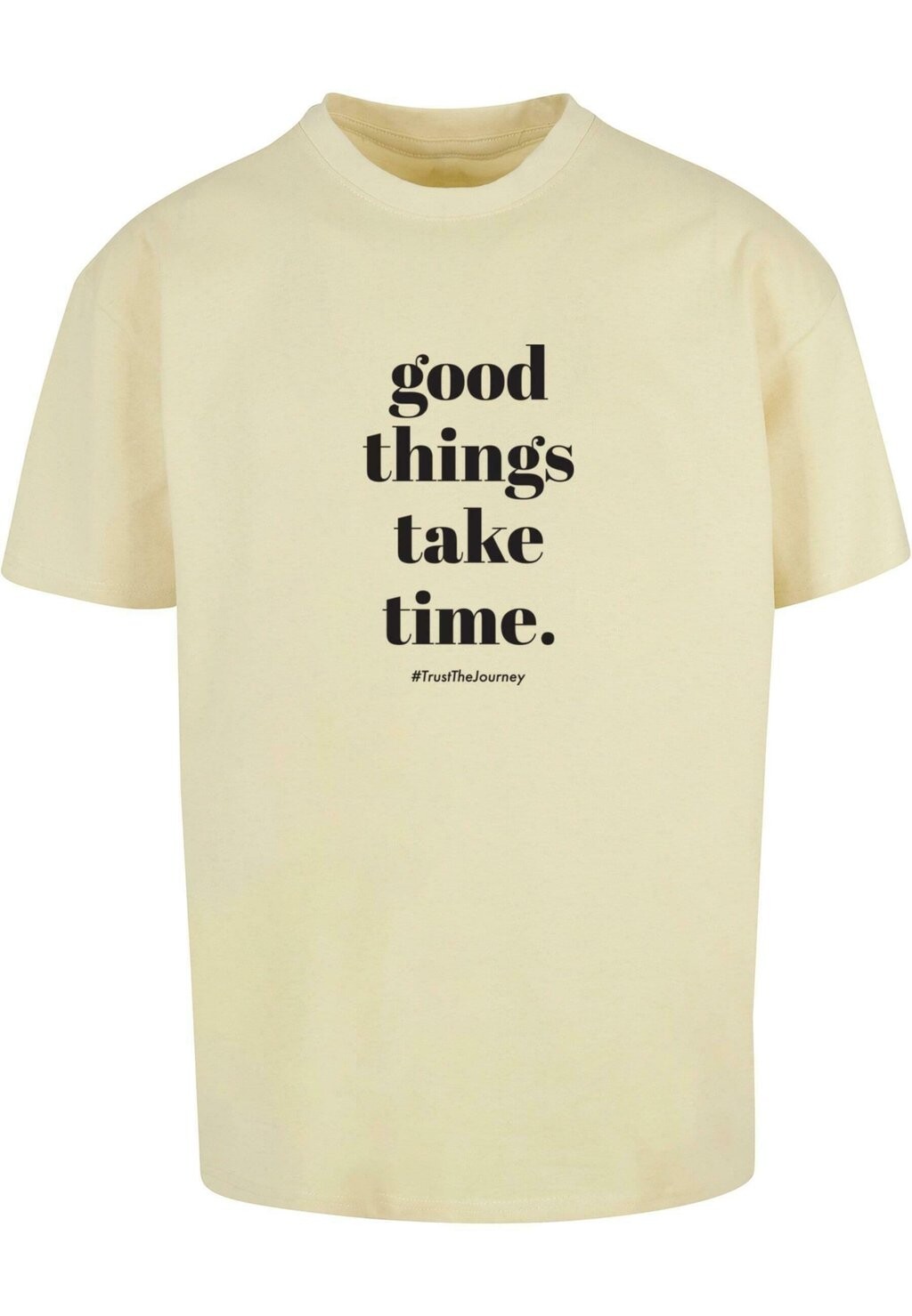 цена Футболка с принтом GOOD THINGS TAKE TIME HEAVY TEE Merchcode, цвет softyellow