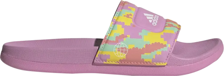 

Кроссовки LEGO x Adilette Slide J 'Digi Camo - Bliss Orchid', розовый