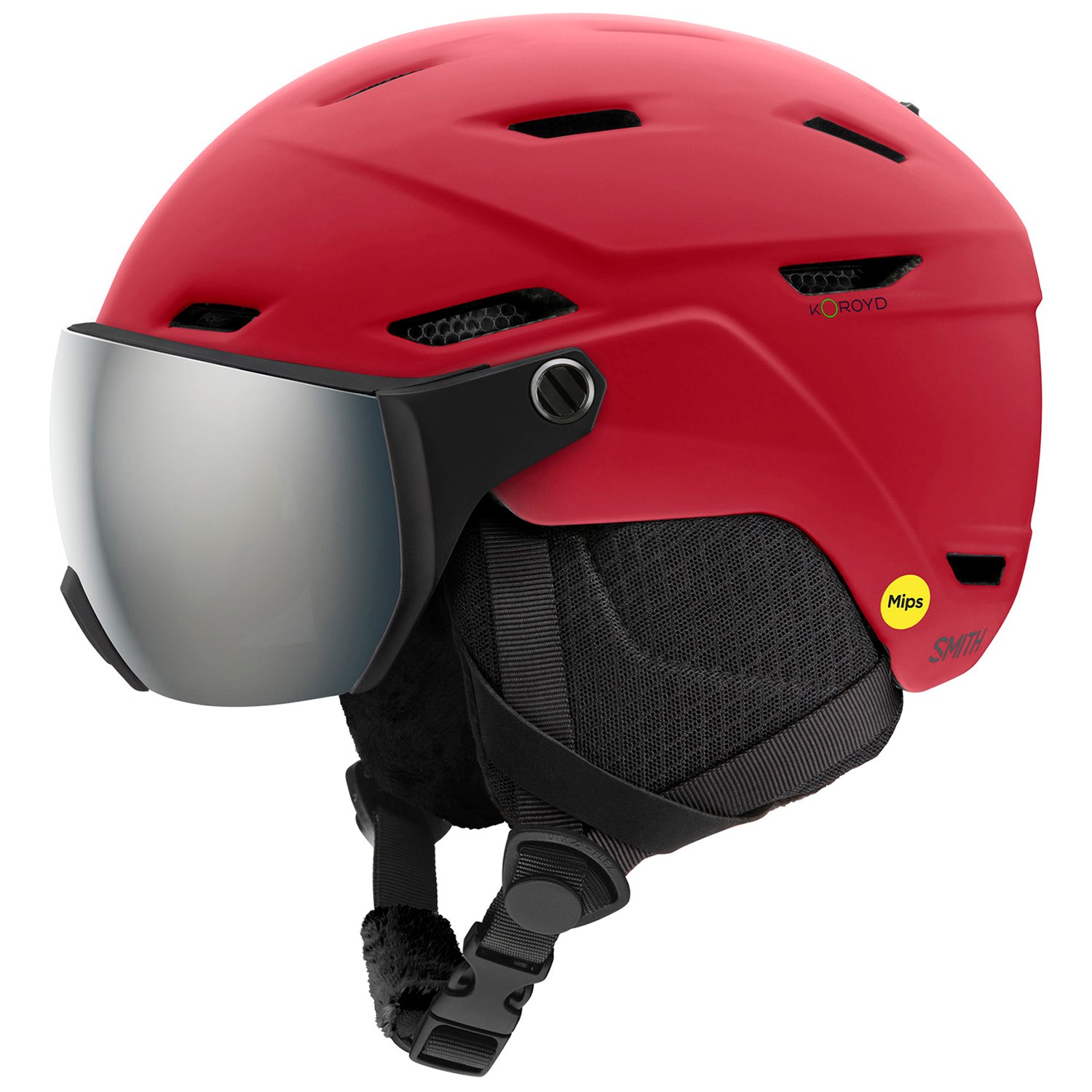 Лыжный шлем MIPS Smith, матовый красный