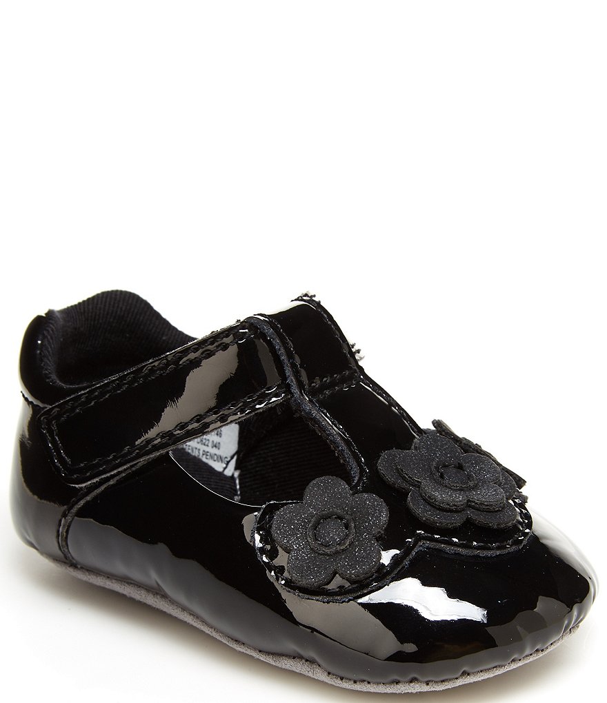 Туфли для кроватки Мэри Джейн Stride Rite для девочек с цветочным узором Nori (для младенцев), черный