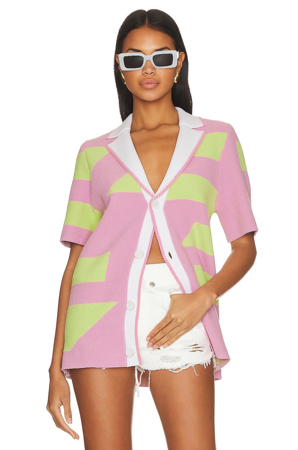 

Рубашка SER.O.YA Lei, цвет Stripe Pink & Green
