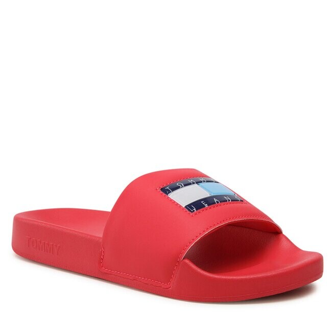

Шлепанцы Tommy Jeans FlagPrint Pool, розовый