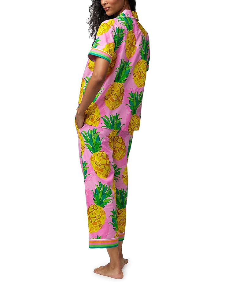 цена Пижамный комплект Bedhead PJs Short Sleeve Cropped PJ Set, цвет Pineapple