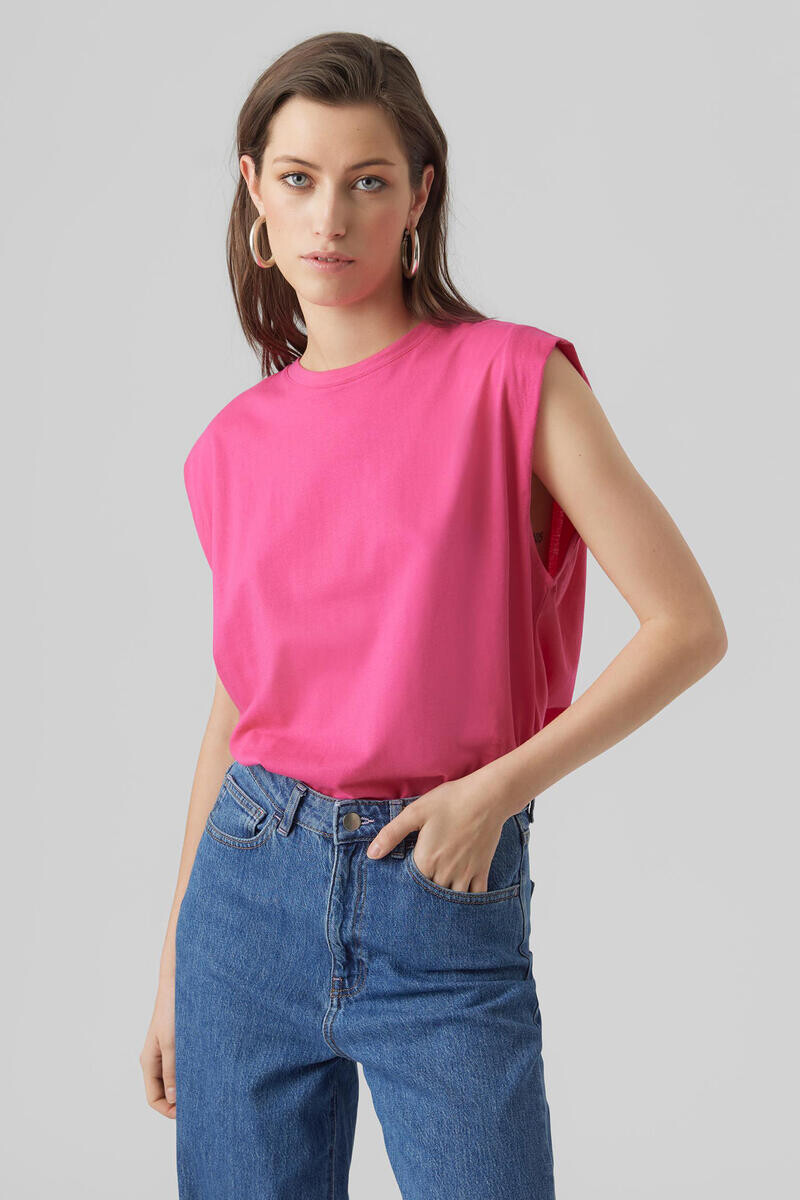 

Футболка с подплечниками Vero Moda, розовый