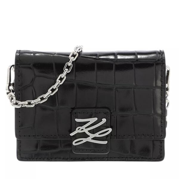 

Кошелек autograph croc flap woc Karl Lagerfeld, черный