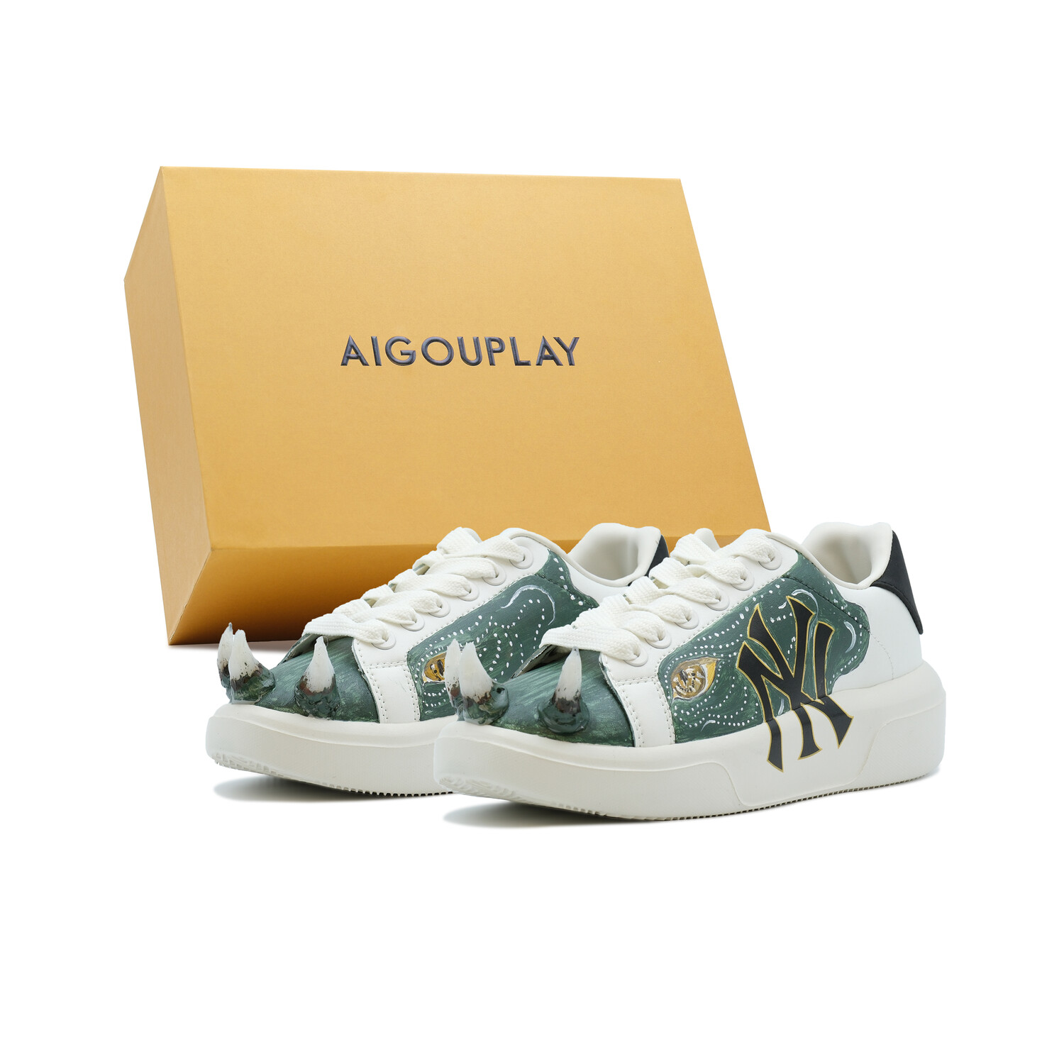 

Кроссовки MLB Chunky Classic Skateboarding Shoes Unisex Low-top Green/White, зеленый