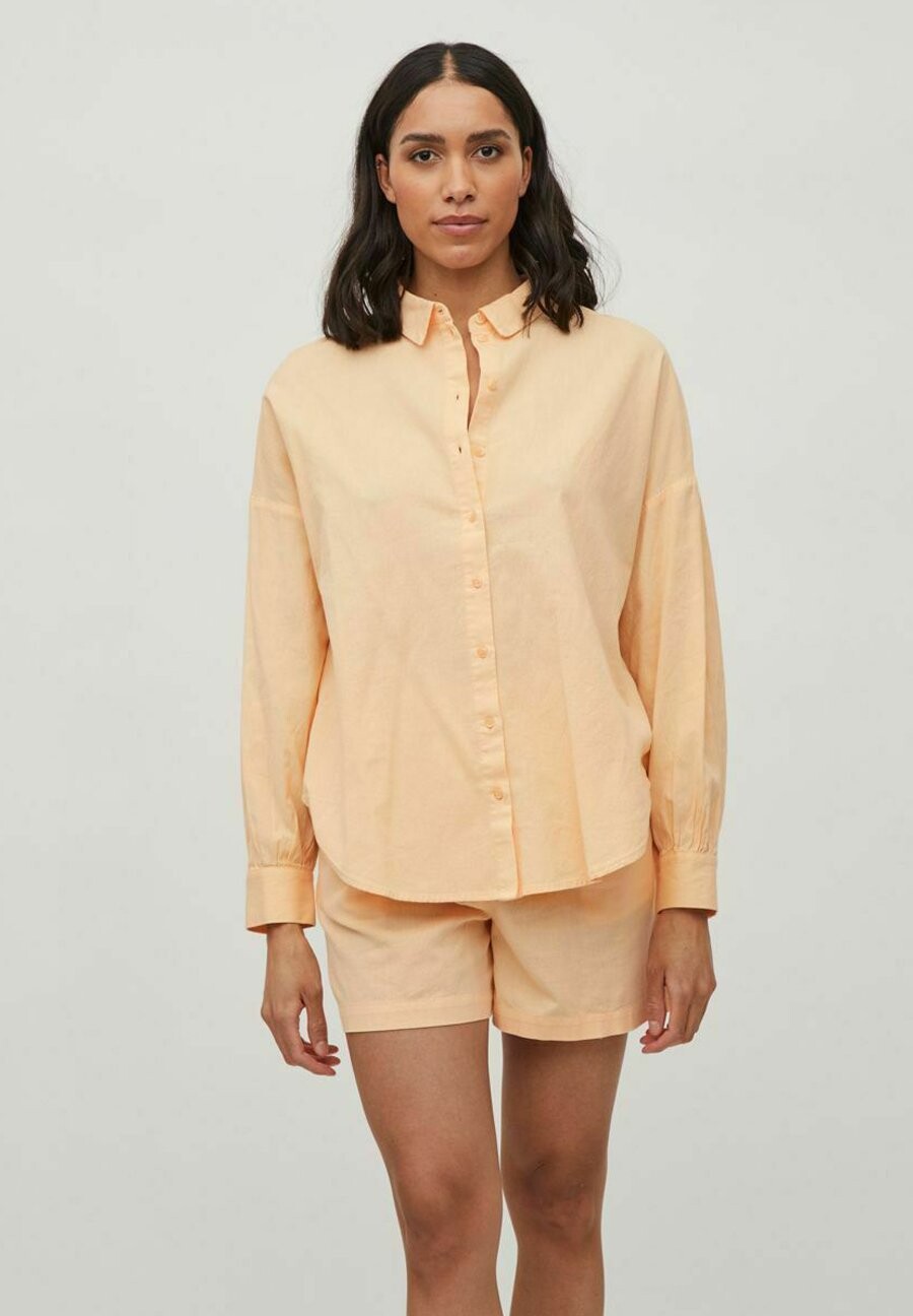 

Рубашка Vila Loose Fit , светло-персиковый