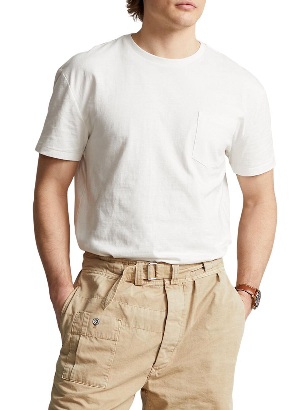 

Футболка с выстиранным карманом Newport Polo Ralph Lauren, белый