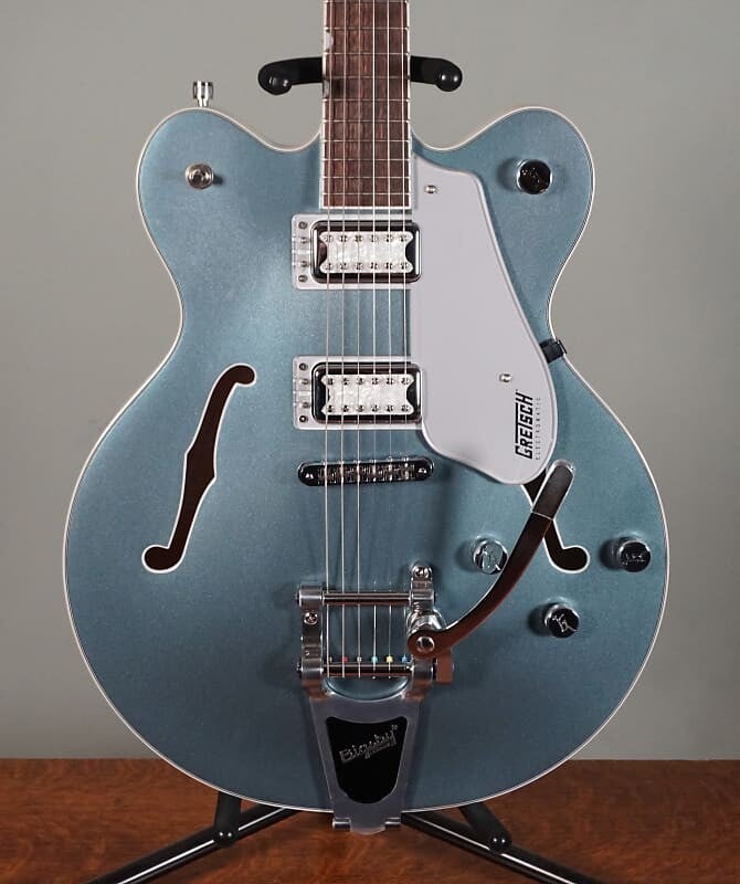 

Электрогитара Gretsch G5622T-140 Electromatic 140th Double Platinum Center Block with Bigsby, Two-Tone Stone Platinum/Pearl Platinum